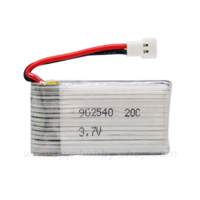 แบตเตอรี่ Lipo 3.7V ปลั๊กขาวแบน (mAhเลือกด้านใน)