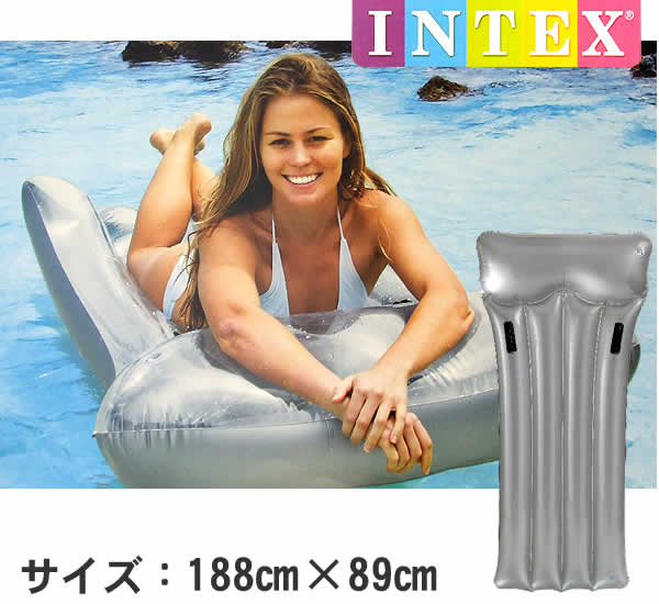 Intex 59726 แพยางลอยน้ำสีเทา มีที่จับ