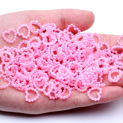 SKU-00917 มุกร้อยหัวใจโทนสีเดียว (25 อัน)