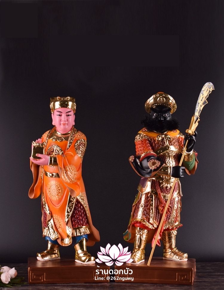 องค์พระจิวฉอง กวนเป๋ง องค์เทพบริวารเทพเจ้ากวนอู ขนาด 12/16/19 นิ้ว