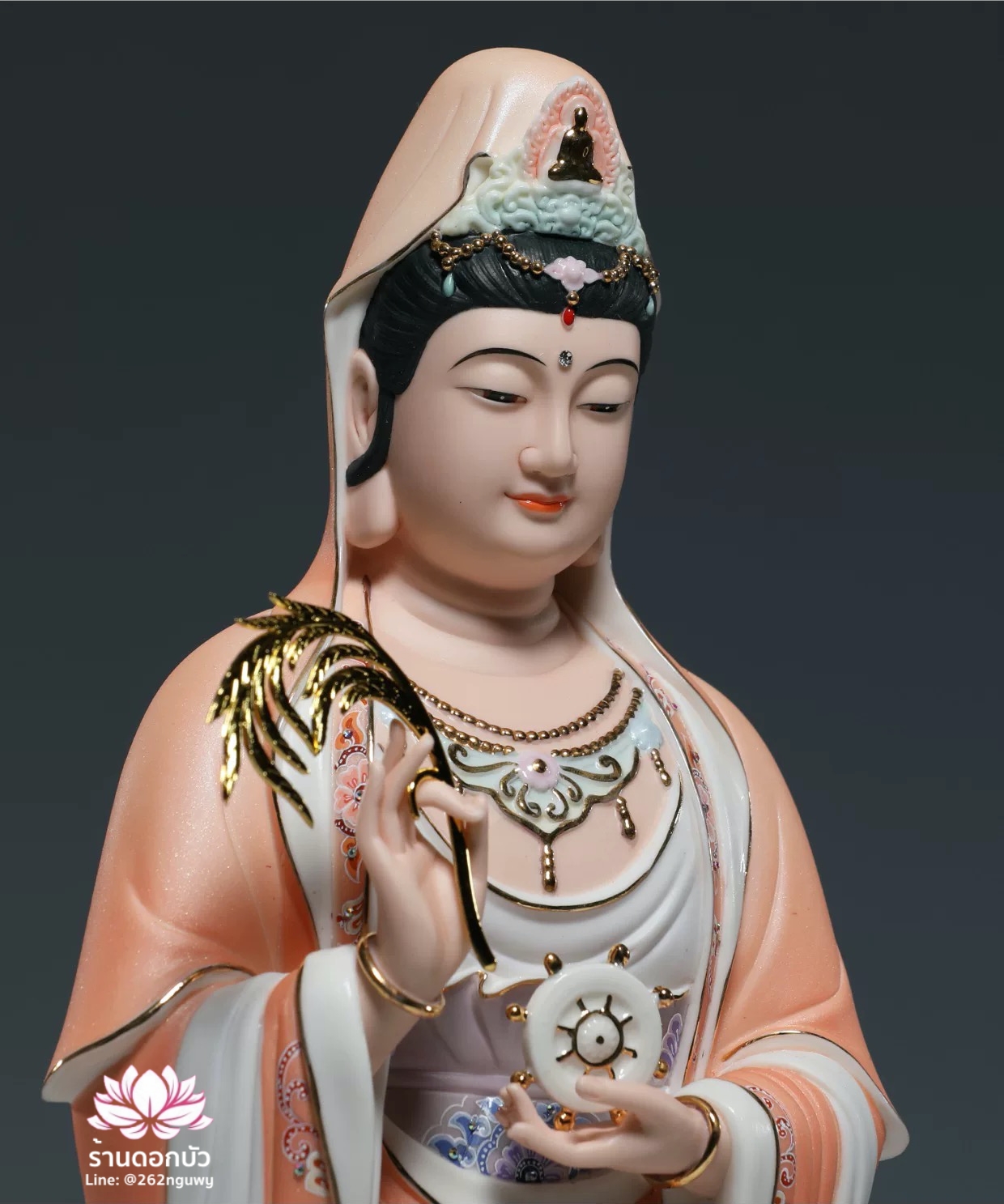 พระโพธิสัตว์กวนอิมแห่งเขาผู่ถัว พระแม่กวนอิมแห่งทะเลใต้ หนานไห่กวนอิม ขนาด 16/19/26 นิ้ว