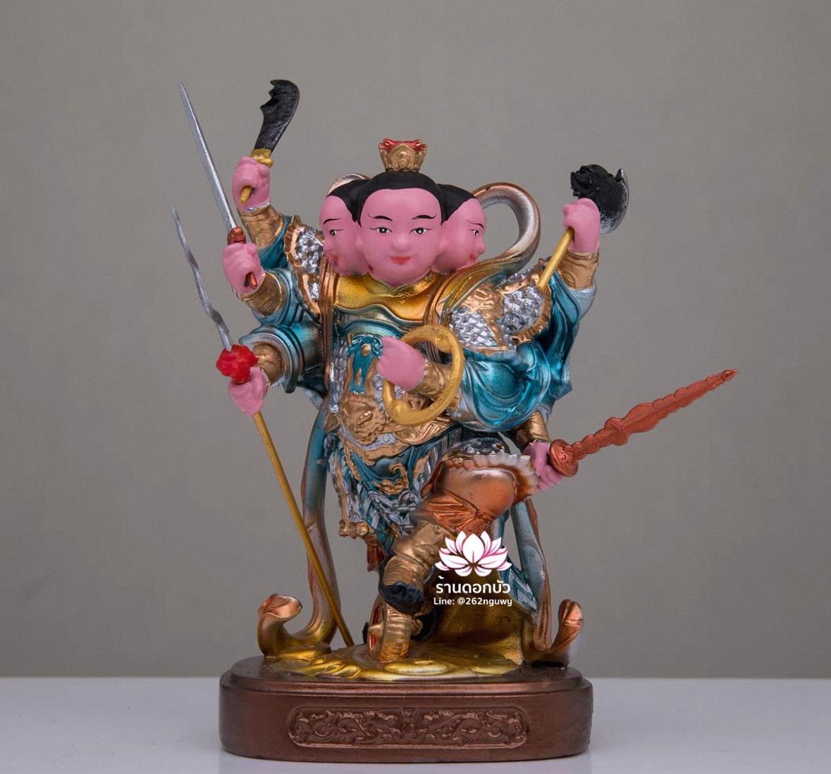 องค์พระขนาดเล็ก สำหรับบูชาหรือวางหน้ารถ งานเรซิ่น ขนาด 4 นิ้ว เช่าบูชา Line: @262nguwy