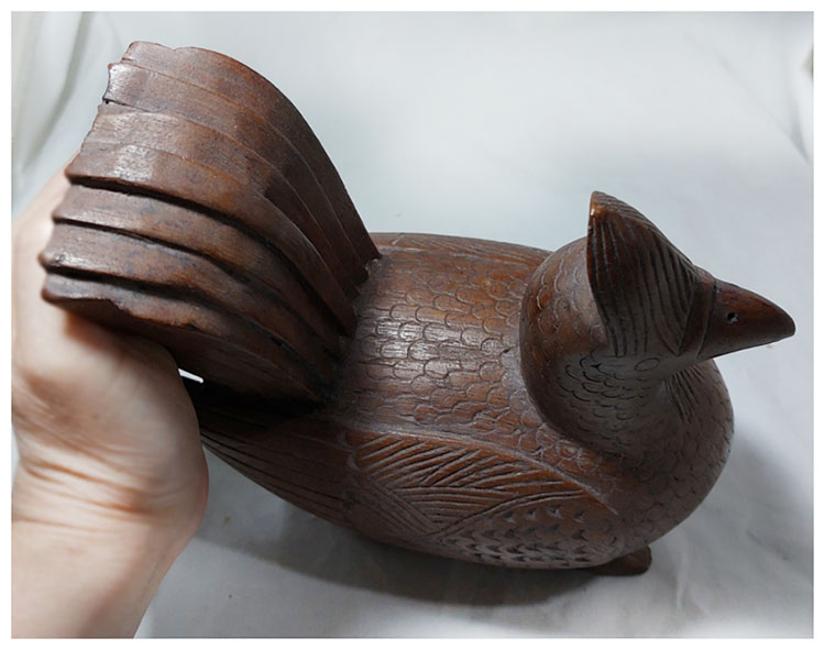 นกไม้สัก นกตลับ(มีช่องลับใต้ท้อง)งานเก่า