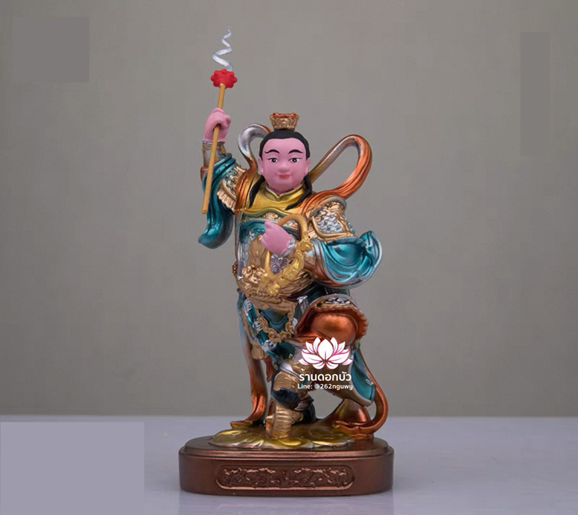 องค์พระขนาดเล็ก สำหรับบูชาหรือวางหน้ารถ งานเรซิ่น ขนาด 4 นิ้ว เช่าบูชา Line: @262nguwy