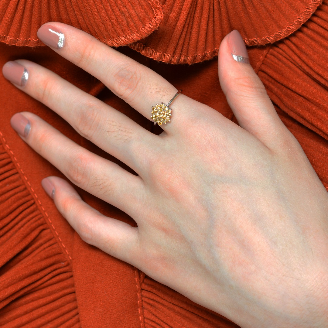 แหวนดอกพิกุล แหวนพลอยแท้ Gemstone flower rings