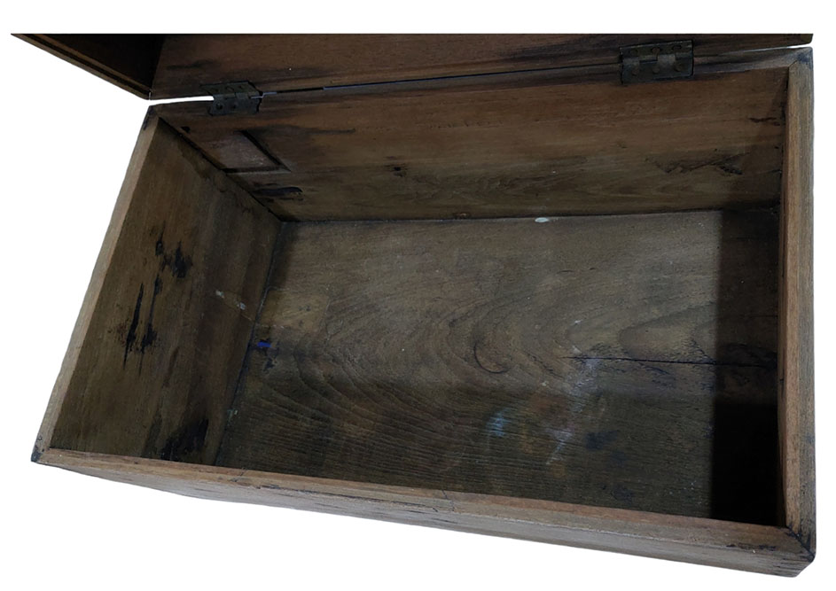 หีบไม้สัก งานเก่า ขนาด32*54*27cm