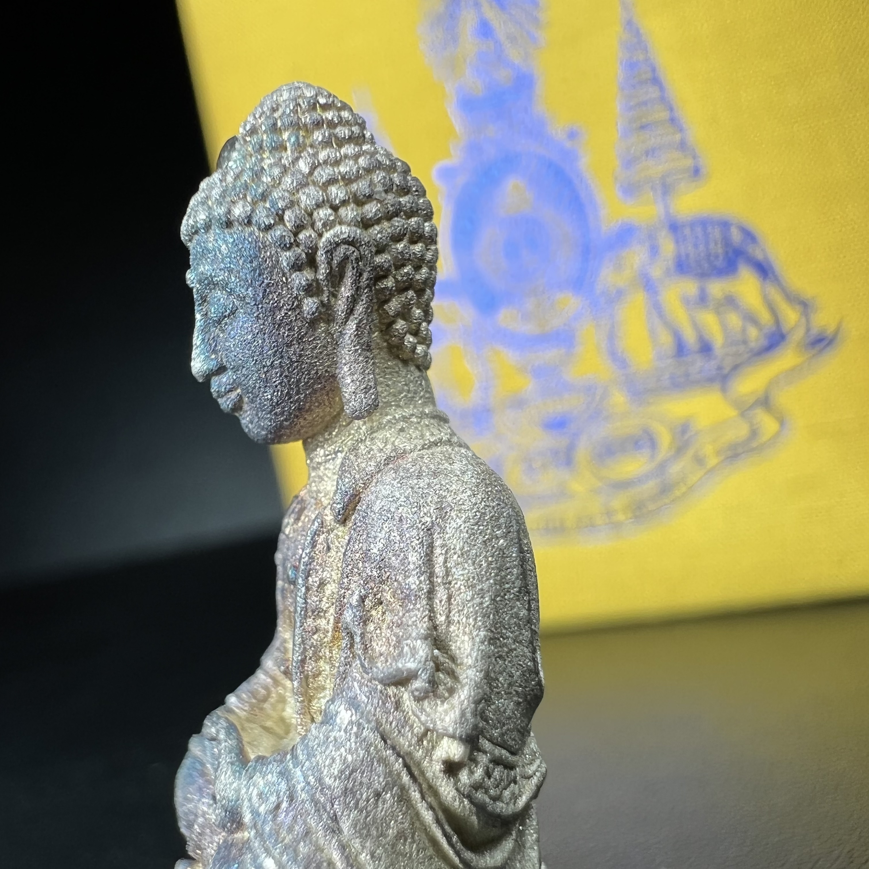 พระกริ่งจีน "ต้าเยิ่นถะ" รุ่น กาญจนาภิเษกครองราชย์ 50 ปี วัดบวรนิเวศวิหาร ปี2538 เนื้อเงิน(ผิวเดิมกลับดำขึ้นสีรุ้งเข้มขลังงดงามธรรมชาติสร้างสรรค์สภาพสวยเดิมพร้อมกล่องบรรจุเดิม ตอกโค๊ดหมายเลขกำกับ)(คัดสภาพสวยเดิมพิธีใหญ่พุทธศิลป์งดงาม)1ใน6001องค์