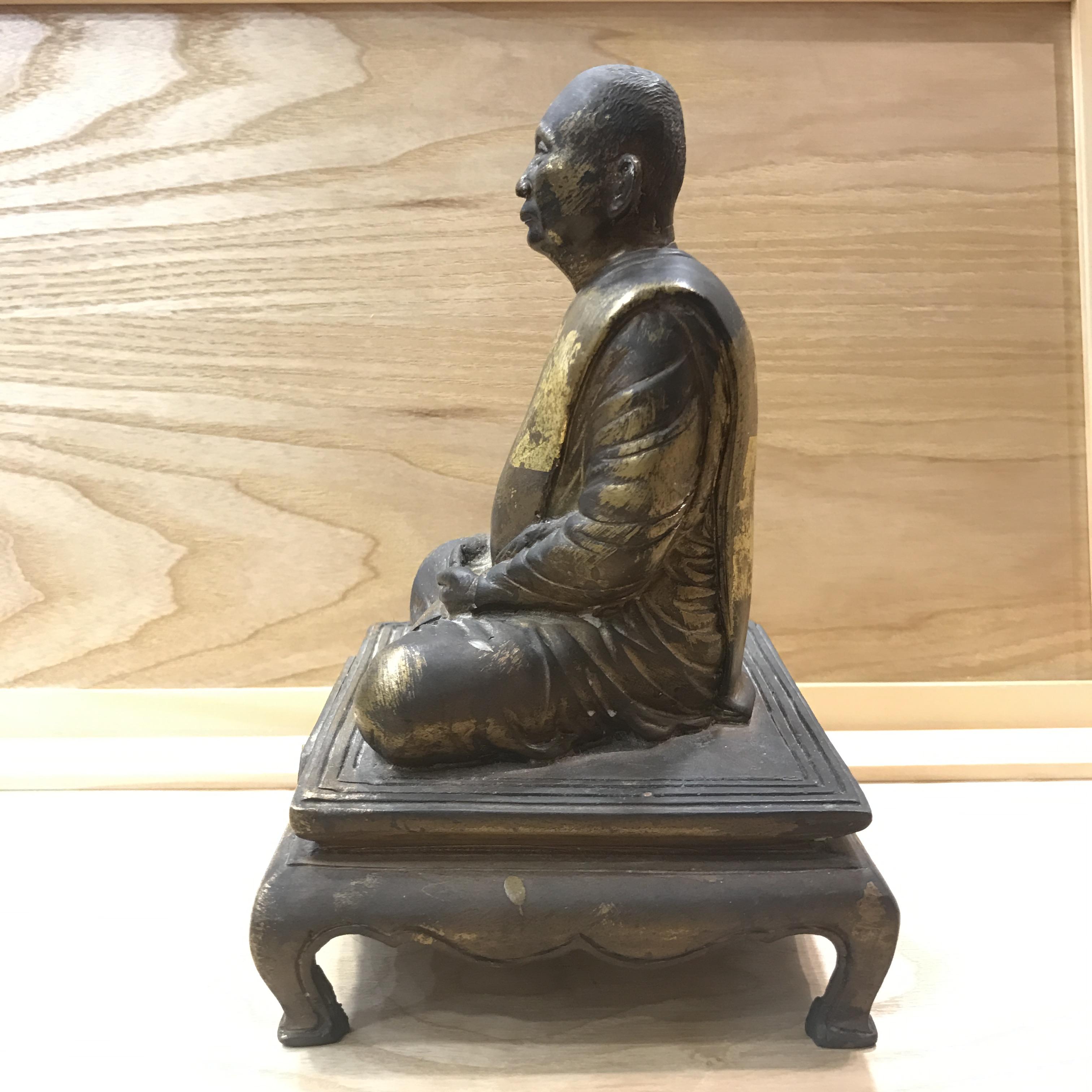 พระรูปเหมือนสมเด็จสังฆราช วัดบวรนิเวศวิหาร (เนื้อทองเหลืองรมดำ)ขนาดบูชาหน้าตัก 4 นิ้ว รุ่น คชวัตร ปี2546