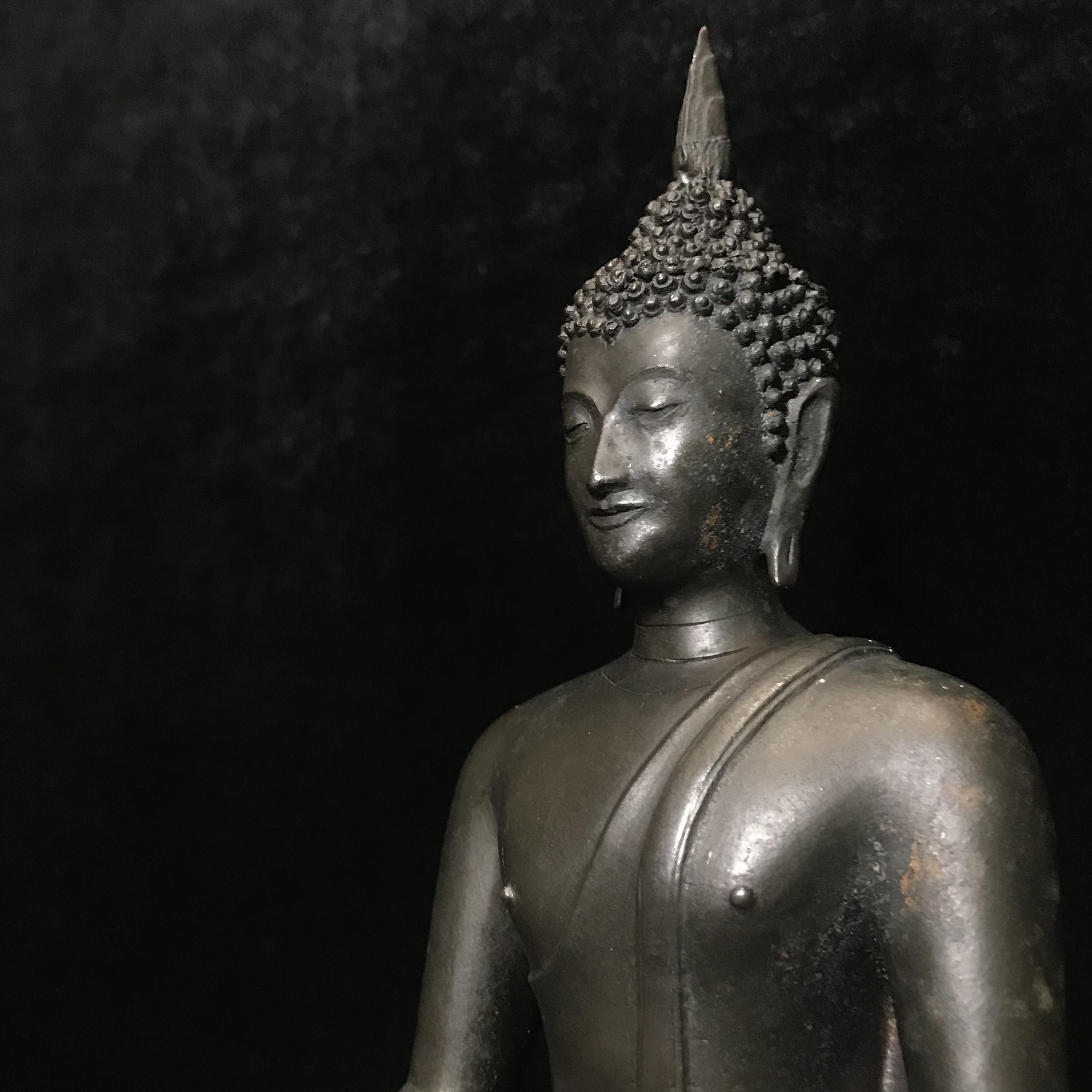 พระพุทธรูปบูชา ภปร ปี2508 วัดบวรนิเวศวิหาร บล็อกหนังไก่ หน้าตัก5นิ้ว(ที่สุดของพระบูชา ภปร วัดบวร)