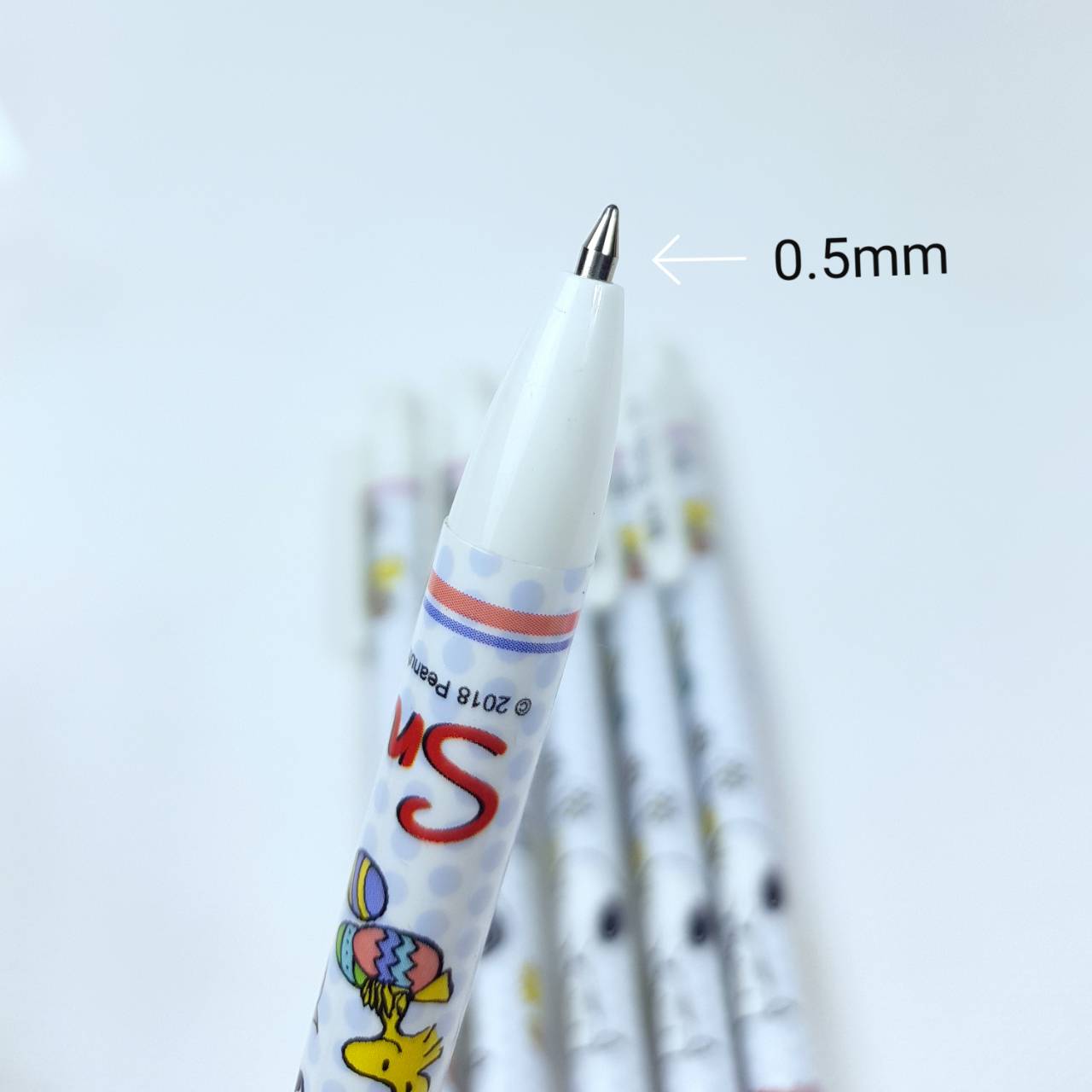 Small Evting ปากกาลูกลื่นลายการ์ตูนสนูปปี้ หัว0.5 มม. แพ็ค12ด้าม (เลือกลายได้) สีน้ำเงิน ปากกาเจล ปากกาลูกลื่น เครื่องเขียน