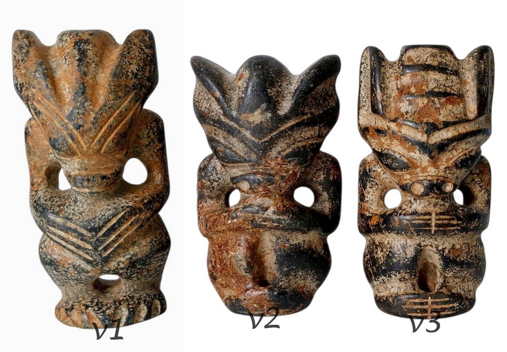 รูปปั้นหิน เทวรูปหิน หินรูปเอเลี่ยนต่างๆ (หินแม่เหล็กดูดติด)