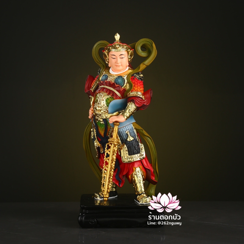 เทพเจ้ากวนอู และพระเวทโพธิสัตว์ (อุ่ยท้อผ่อสัก) งานเรซิ่น ขนาด 16 นิ้ว