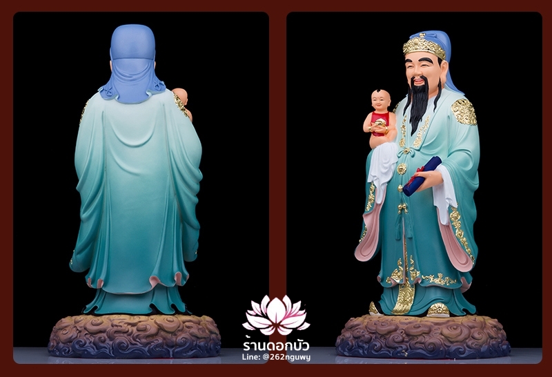 ฮกลกซิ่ว เทพเจ้าฮก ลก ซิ่ว งานเรซิ่นเกรดพรีเมียม ขนาด 12/16/19/27 นิ้ว