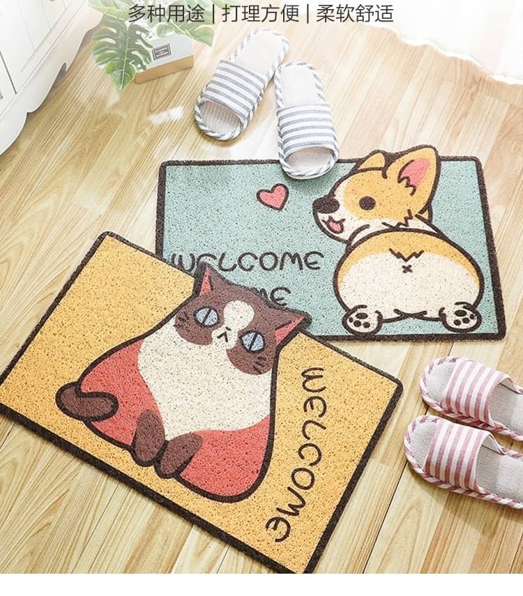 พรมเช็ดเท้าดักฝุ่น ลายน่ารัก