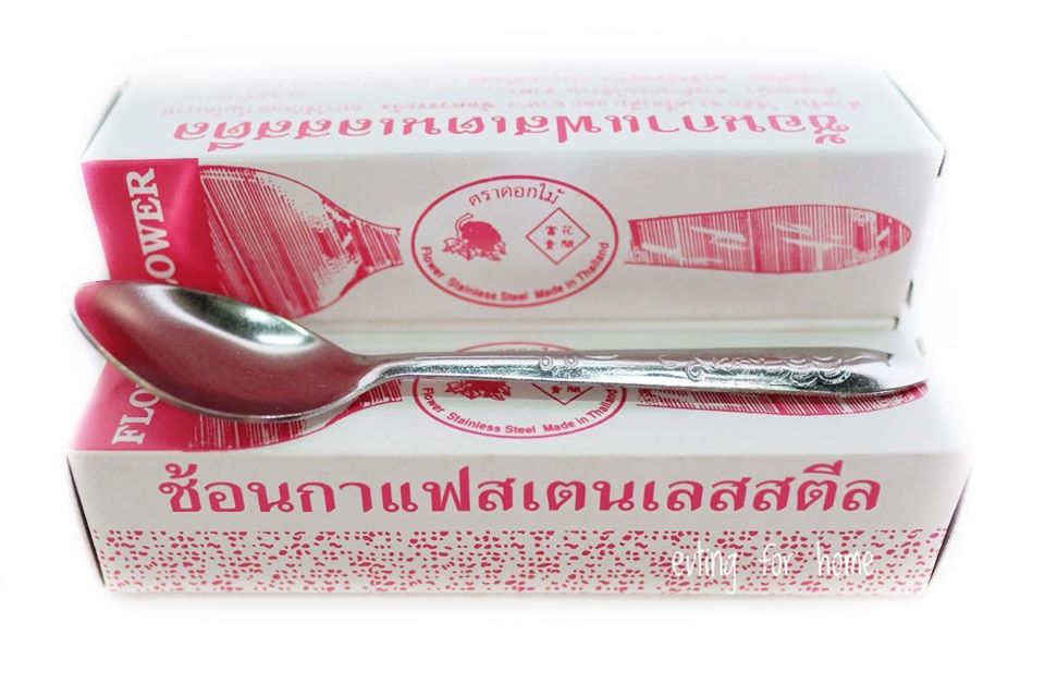 ช้อนกาแฟ สแตนเลส ตรา ดอกไม้ อย่างหนา กล่องละ 1 โหล Made in Thailand ช้อนชา ช้อนตวง ช้อนชงกาแฟ