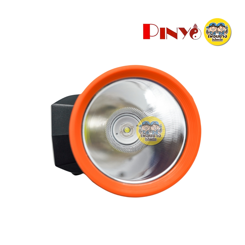 **รุ่น PY-2801A** PINYO ไฟฉายคาดหัว LED 10W แสงขาว 6500K ไฟฉายกันน้ำ กันฝน พร้อมสายชาร์จ