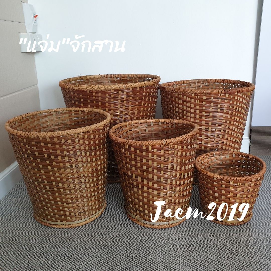 ตะกร้าต้นไม้ ตะกร้าต้นเฟิร์น แจ่มจักสาน