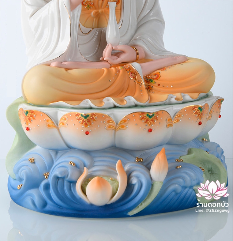 พระพุทธเจ้า (พระยูไล) พระโพธิสัตว์กวนอิม (กวนอิมผ่อสัก) พระกษิติครรภโพธิสัตว์ (ตี่จั่งอ๊วงผ่อสัก) และพระศรีอริยเมตไตรย (หมีเล่อฝอ) ขนาด 12/16/19 นิ้ว