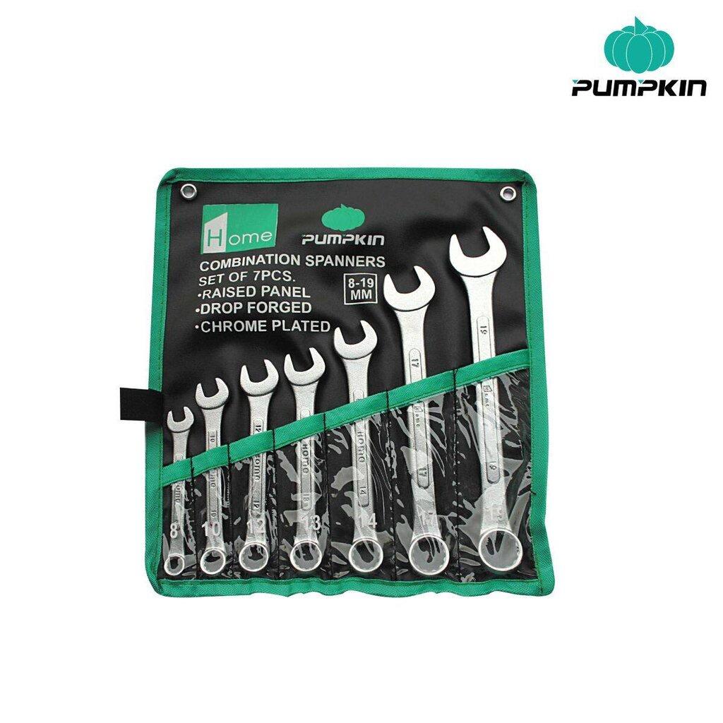 ชุดประแจ แหวนข้างปากตายข้าง 7 ชิ้น Pumpkin Home ปากตาย แหวนข้าง ประแจ พัมคิน ประกันตลอดชีพ ปะแจ