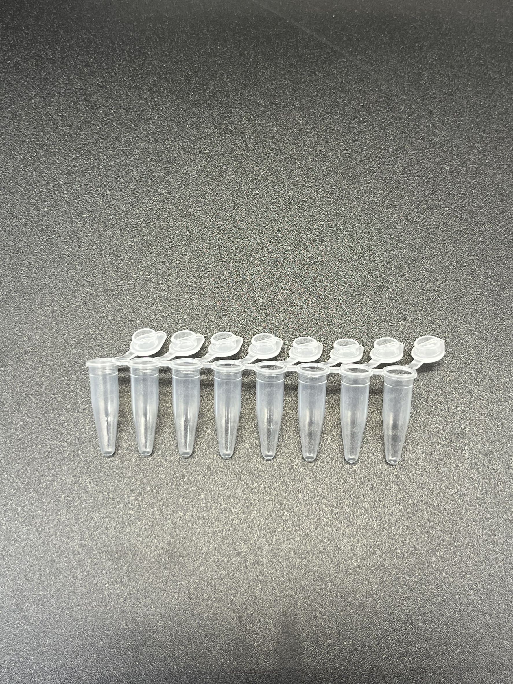 PCR 8 strip tube / Single ube , flat cap , clear 0.2 ml หลอดพีซีอาร์ ฝาเรียบ Sterile 125strip/box