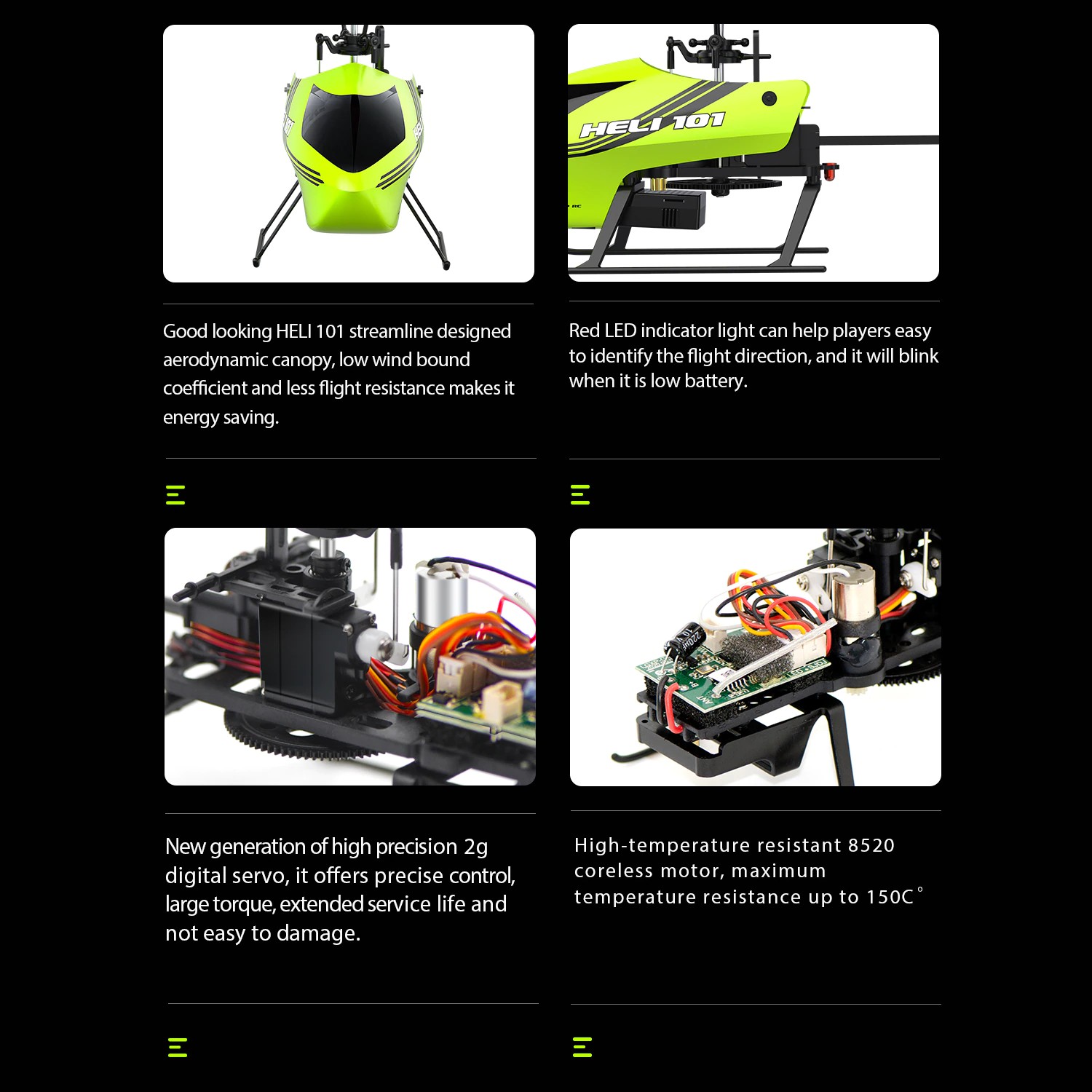 เฮลิคอปเตอร์ Heli 101 4CH 6 Axis 2.4GHz บินนาน 15 นาที มีล๊อคความสูงอัตโนมัติ
