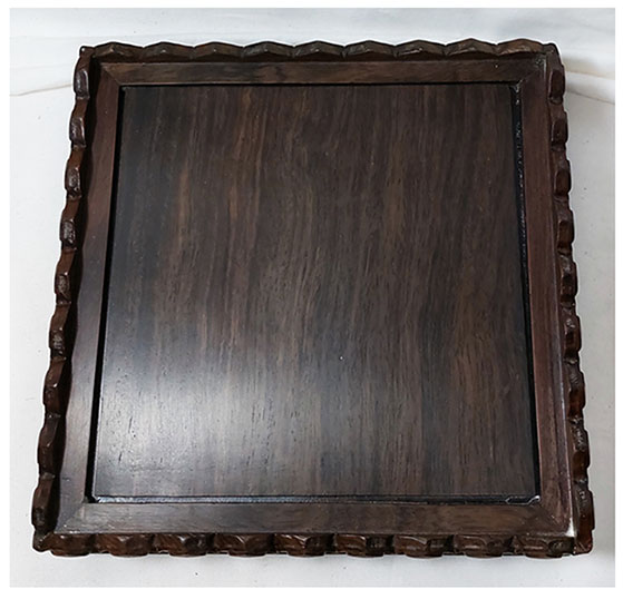 กี๋ ฐานบัว ฐานพระ สไตล์จีน สี่เหลี่ยมจัตุรัส ท๊อป19cm