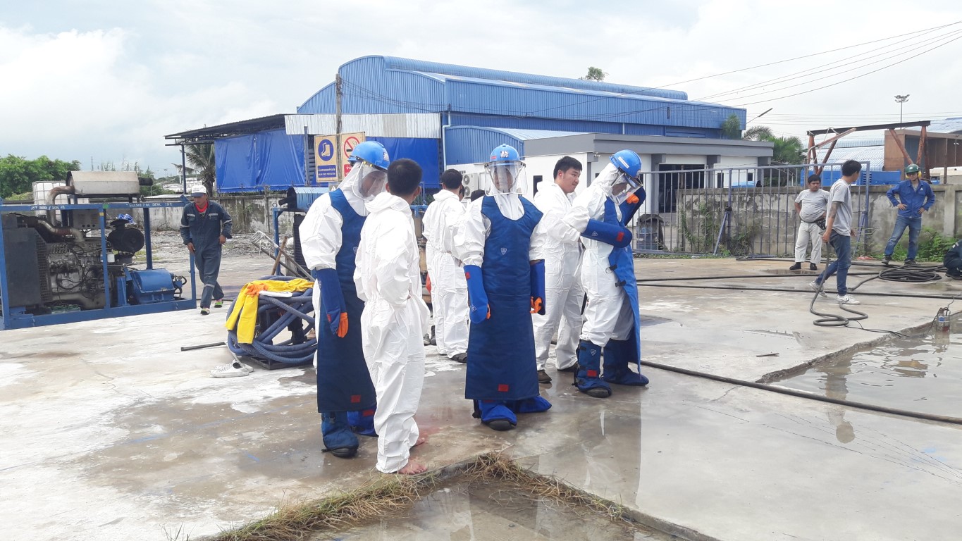 high pressure water jet training การอบรมการทำงานฉีดน้ำแรงดันสูง