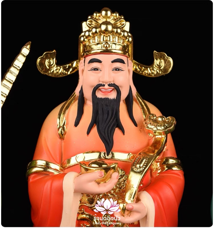 เทพเจ้าไฉ่ชิงเอี๊ย 5 ทิศ อู่ลู่ไฉเสิน อู่ลู่เสิน เทพเจ้าแห่งโชคลาภทั้งห้า งานเรซิ่น ขนาด 12/16/19/26 นิ้ว