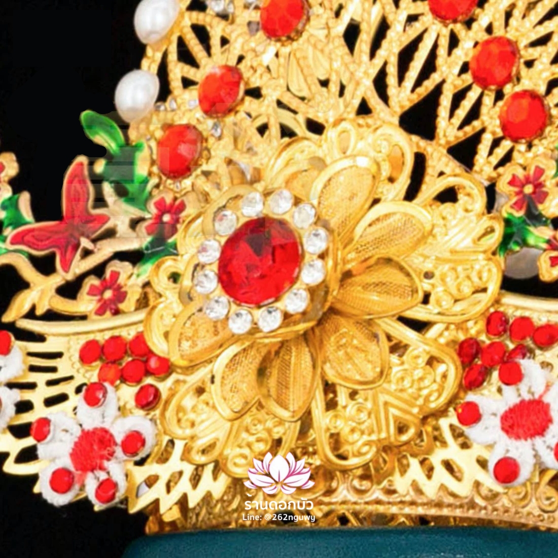 หมวกเทพเจ้าฝ่ายหญิง หมวกเทพนารี หมวกเทวนารี หมวกเจ้าแม่ หมวกพระหญิง หมวกกิมซิ้น หมวกพระจีน