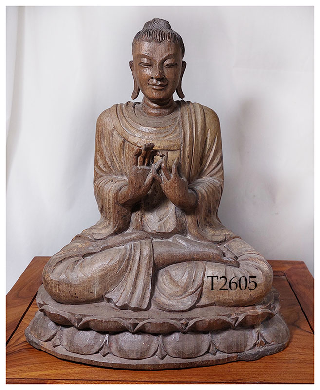 พระไม้เก่าปางปฐมเทศนา งานเก่า-BPT2657-