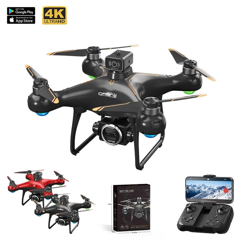 โดรน S47 WiFi FPV บัลเลสมอเตอร์ เซ็นเซอร์กันชน พร้อมเล่น