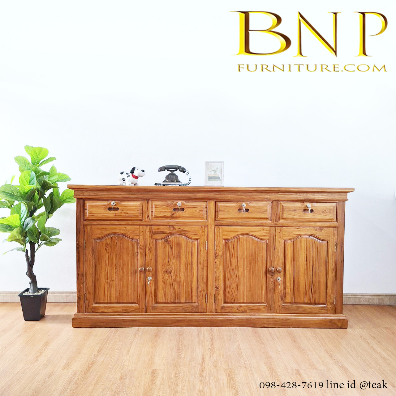 เคาน์เตอร์ในครัว 4 บาน 4 ลิ้นชัก 50x200 สูง 90 ซม.