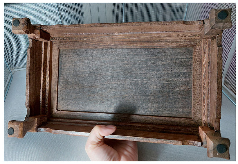 กี๋หรือฐานไม้ สี่เหลี่ยมผืนผ้า ท๊อป 17.5cmx29.5cm