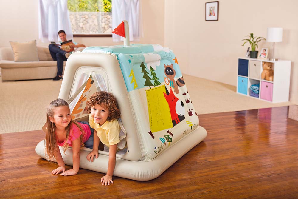 Intex Animal Trails Indoor Play Tent บ้านบอลทรงเต็นท์ลมลายสัตว์ป่า 48634