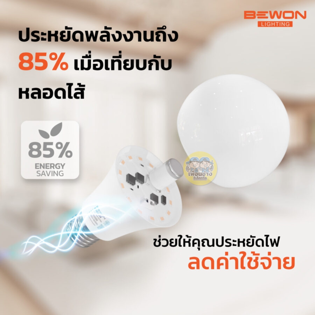 BEWON หลอด BULB LED รุ่น SUPER EXTRA แสงขาว Daylight หลอดไฟ 9W 15W หลอด LED