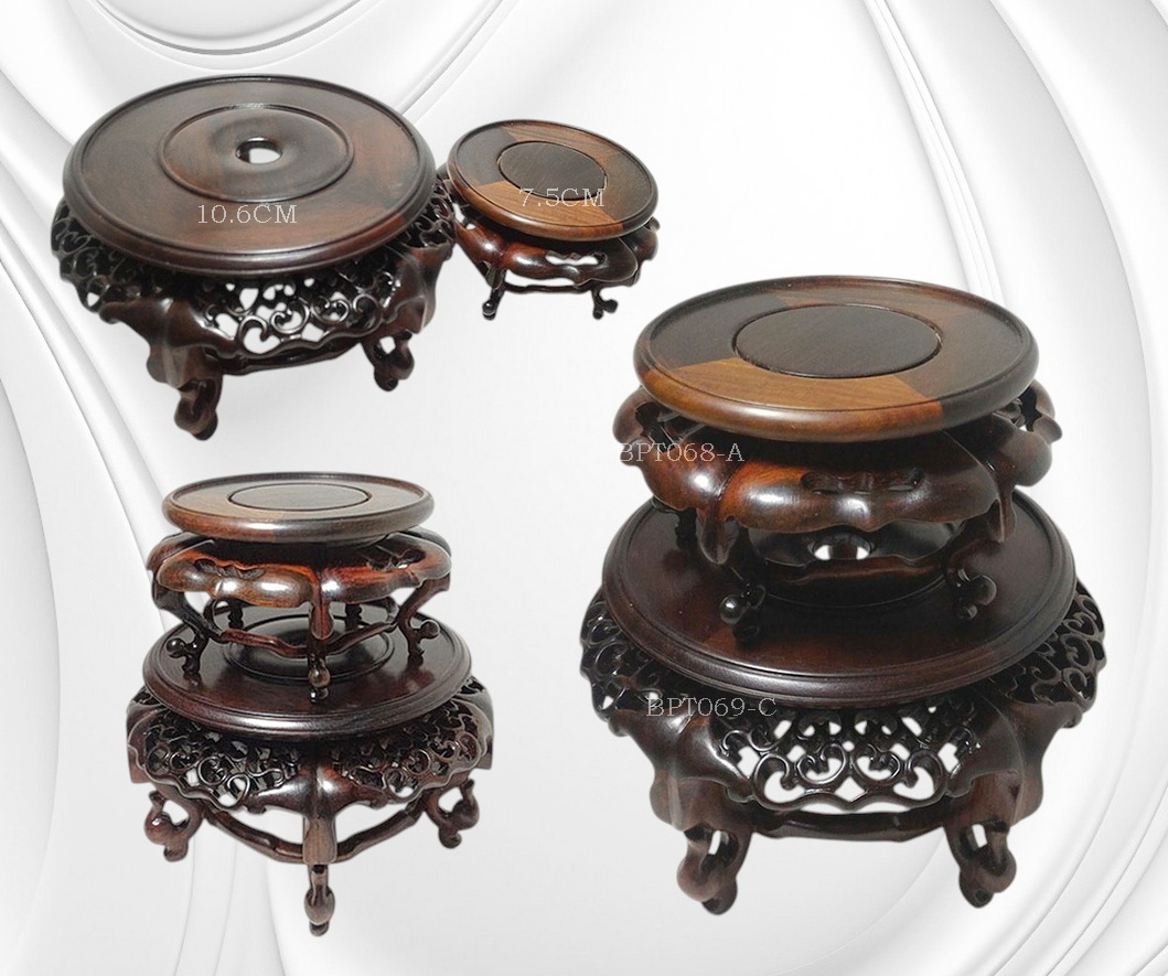 กี๋หรือฐานไม้สไตล์จีนเล็กๆ-BPT068-