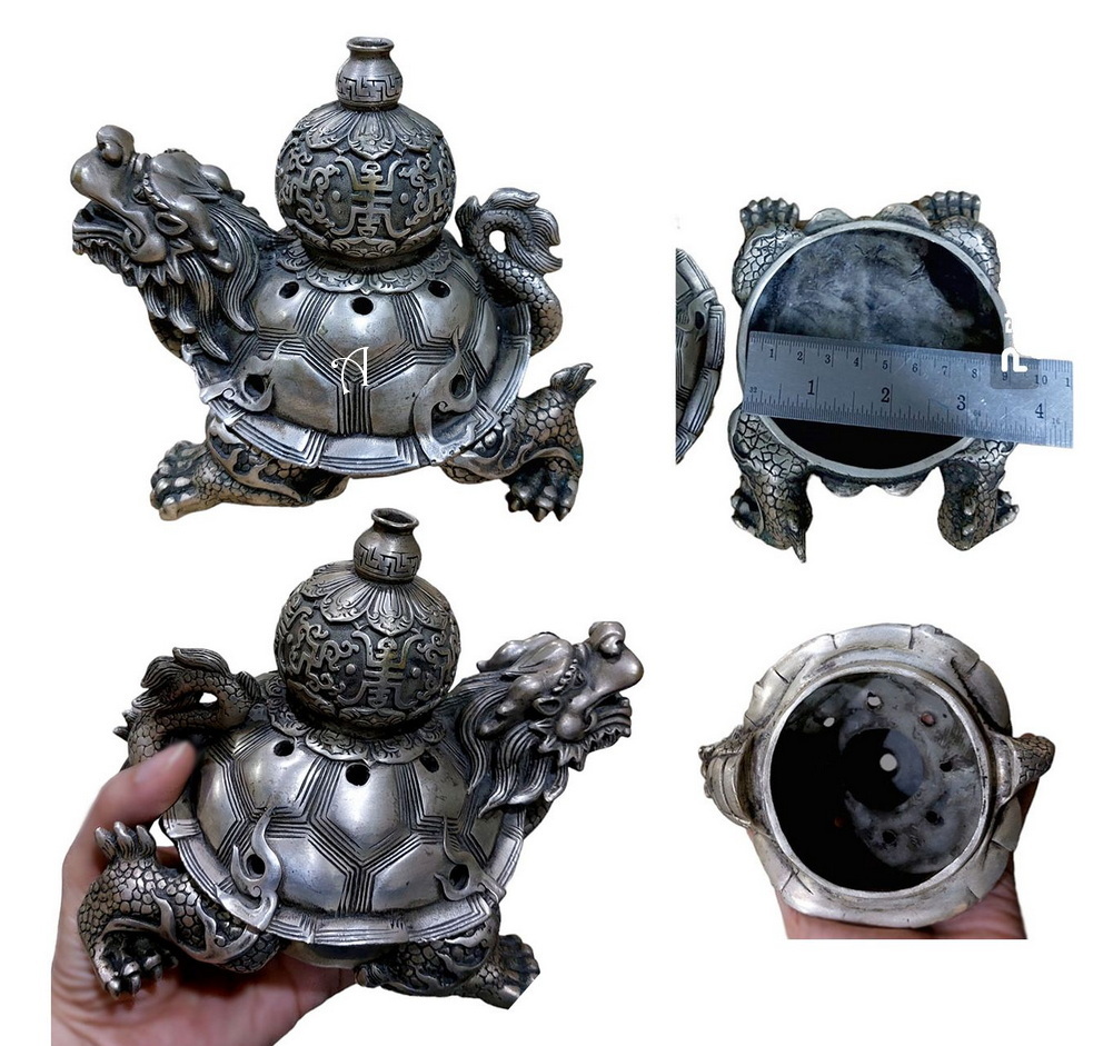 เต่ามังกรแบกน้ำเต้า -เตากำยาน ของแต่งบ้านสไตล์จีน