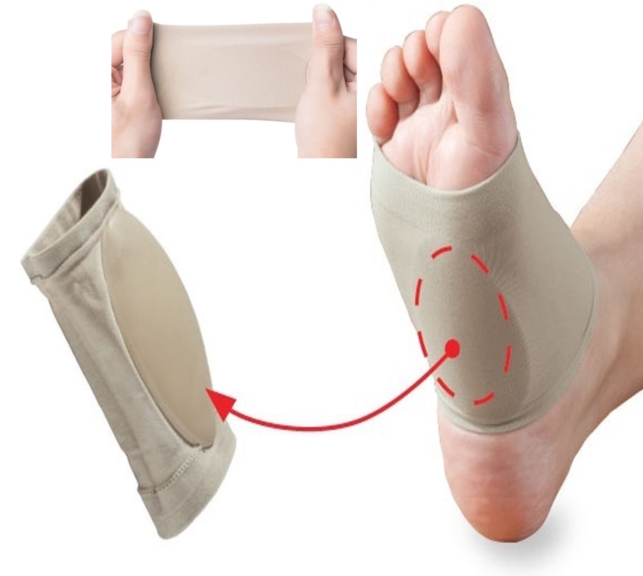 แผ่นซิลิโคน รองอุ้งเท้าในกล่องบรรจุ 1คู่สินค้าพร้อมส่ง สะดวก สบายนุ่มเท้า