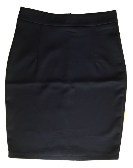 กระโปรงผ้าฮานาโกะ ทรงดินสอ สีดำ Size 4XL 5XL