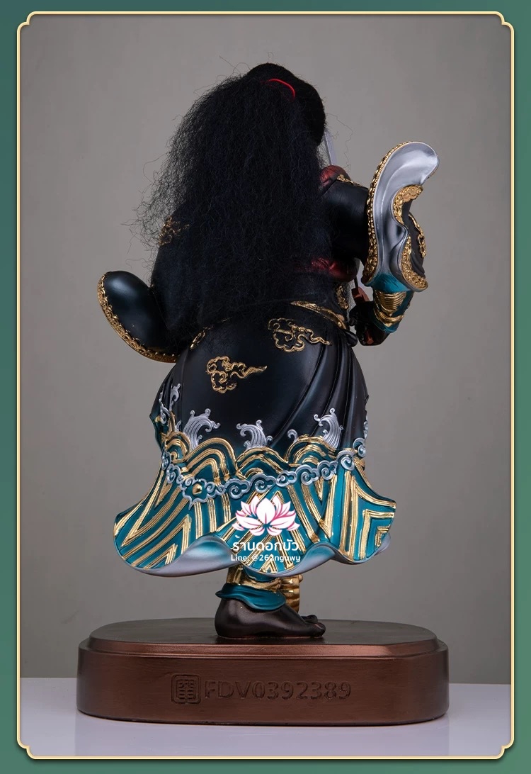 เตียวกงเสงกุ้น ฮวบจู่กง หรือ ฮวดจูกง ปางยืนบัลลังก์ งานเรซิ่นพรีเมียม ขนาด 12/16/19 นิ้ว