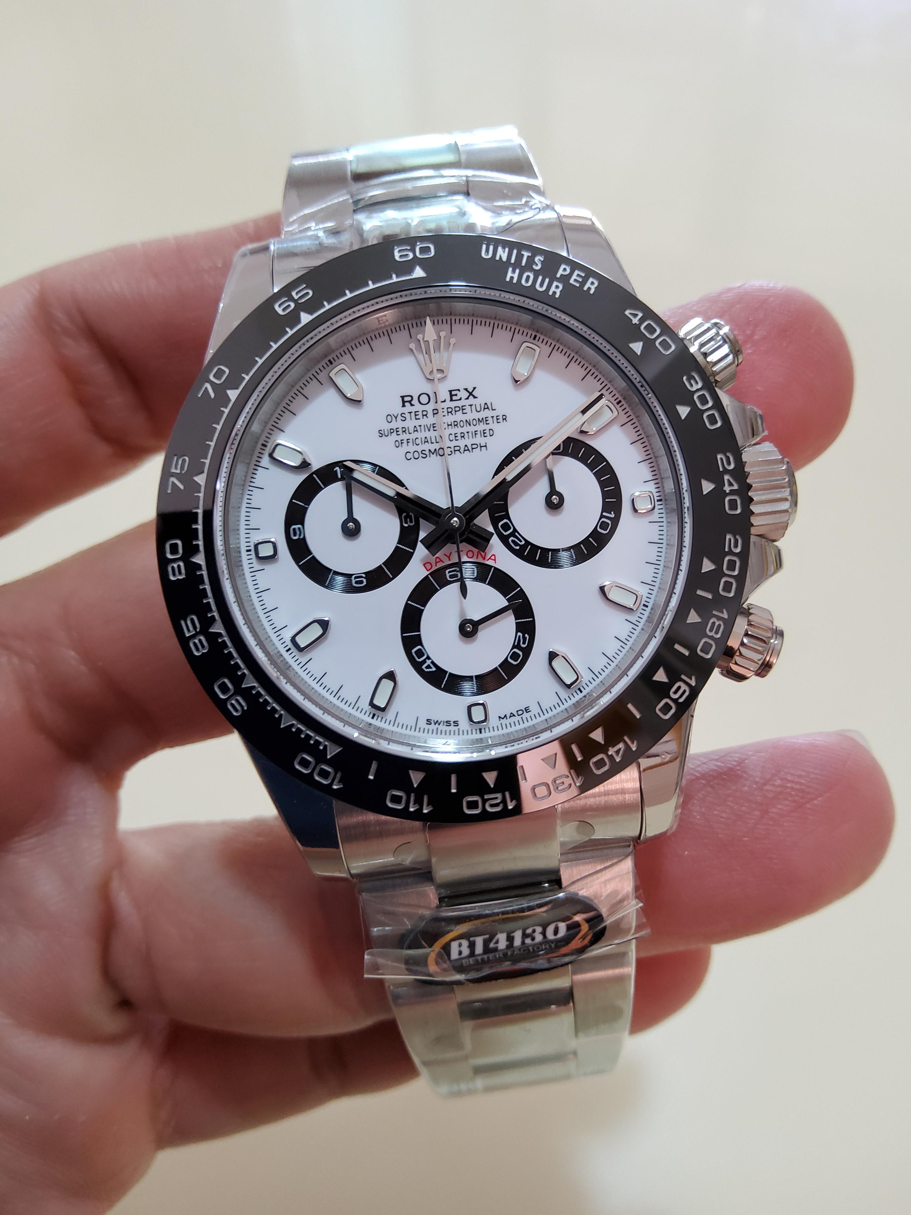 PRE-ORDER ROLEX DAYTONA CERAMIC (40MM.) กลไกโคลน Rolex 4130 By BT FACTORY