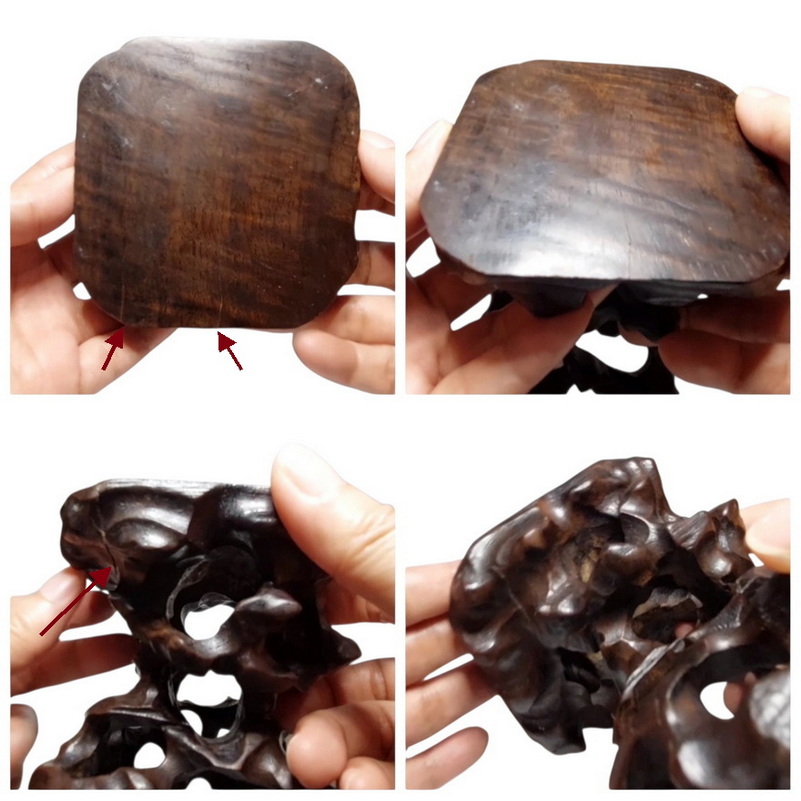 กี๋หรือฐานไม้สำหรับวางของตั้งโชว์ทรงราก ขนาดเล็ก