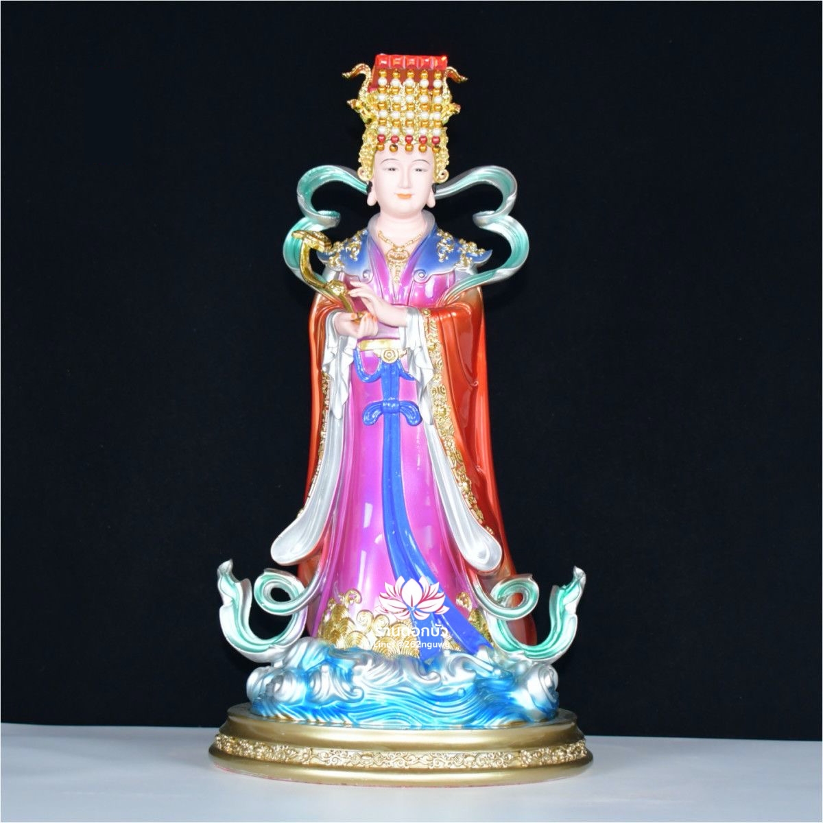 หม่าโจ้ว ม่าจ้อโป๋ เทียนส่งเซ่งโบ้ เทียนโหวเซี่ยบ้อ ปางยืน งานเรซิ่น ขนาด 12/16/19/26 นิ้ว