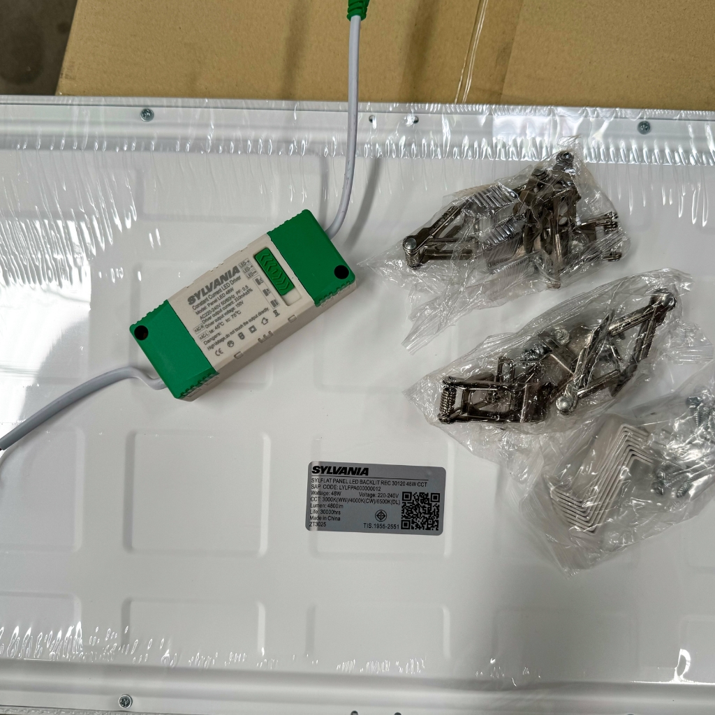 **แบบฝังฝ้า** 30x120 SYLVANIA โคมฝังฝ้า LED พาแนล 48W โคมแอลอีดีพาแนล โคมไฟเพดาน โคมไฟ กรอบสำหรับโคมไฟพาแนล