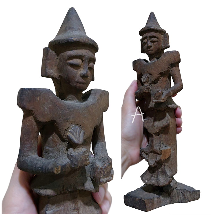 ตุ๊กตาไม้เก่าศิลป์พม่า งานเก่า ขายแยก