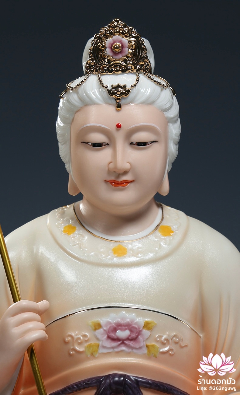 อ๋องโบ้เหนียวเหนียว กิมบ้อหงวนกุน หรือซีหวังหมู่ ปางประทับนั่งบัลลังก์บนภูเขาไท้ซาน ขนาด 12/16/19 นิ้ว