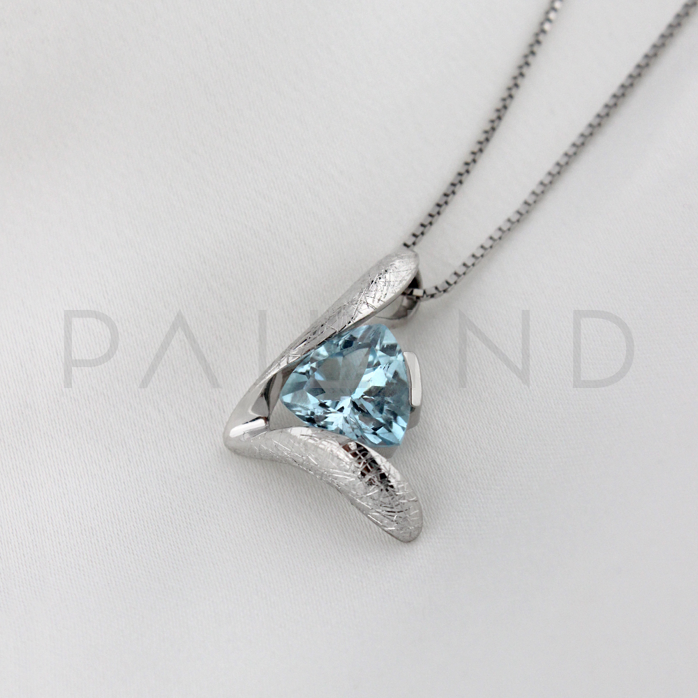 จี้เงินฝังพลอย SKY BLUE TOPAZ