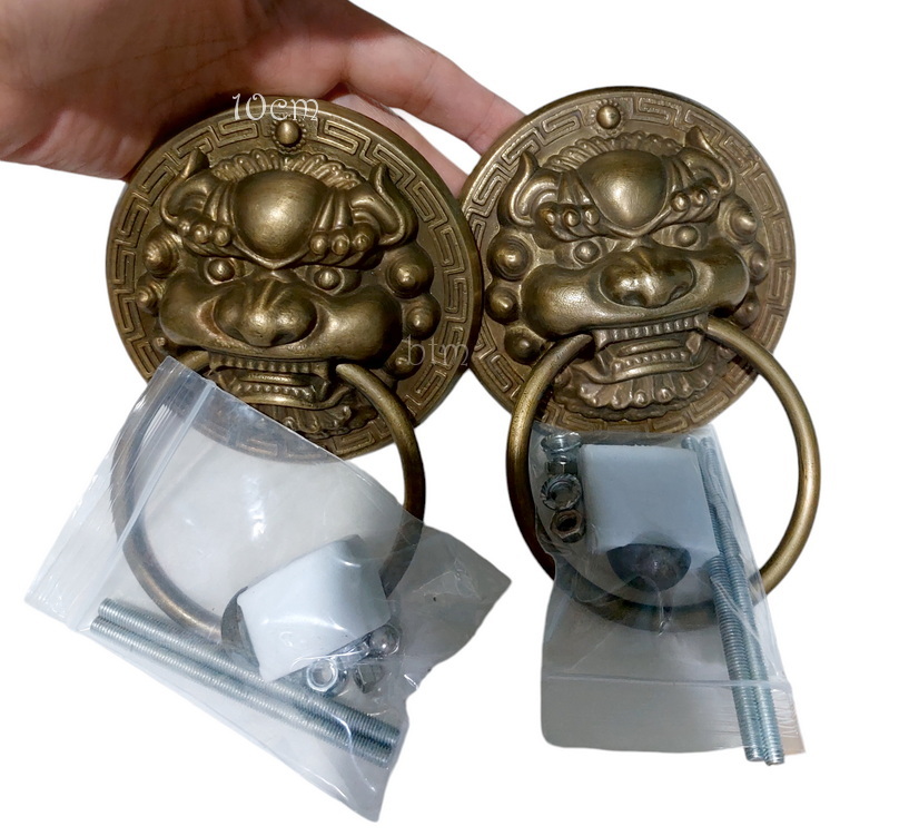 (คู่)มือเคาะ มือดึง หน้าสิงห์คาบห่วง 10cm
