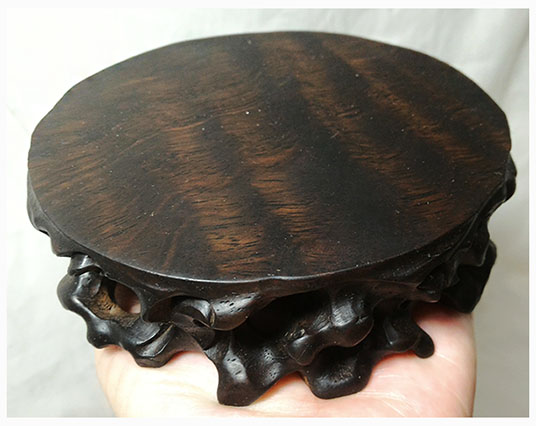 ฐานหรือกี๋ไม้สไตล์จีน ทรงรากไม้ ทรงกลม