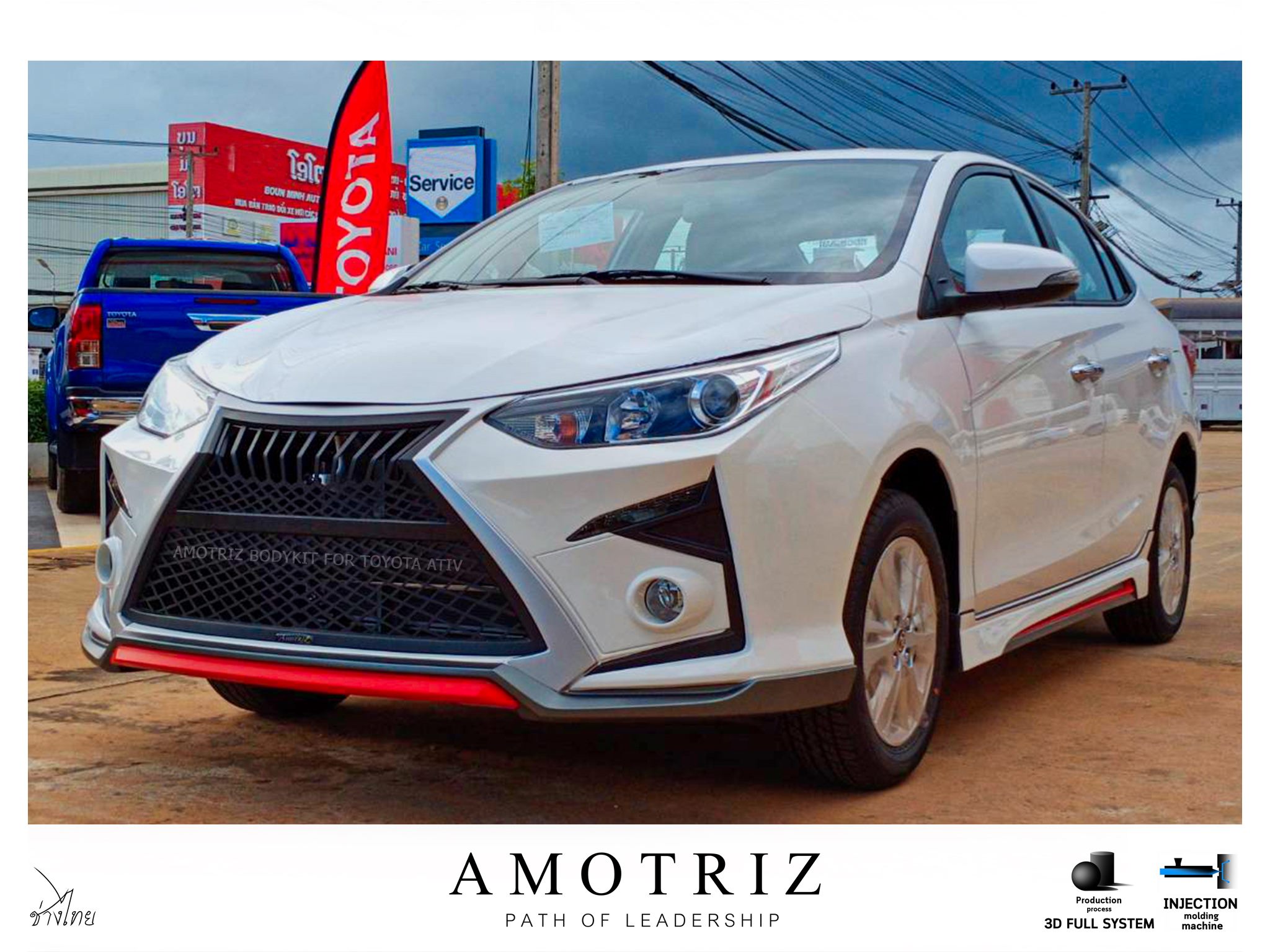 Toyota Yaris Ativ sedan & hatchback front bumper bodykits by Amotriz